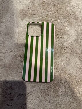 Casetify Green and Pink Striped Gloss 16 Pro Max Phone Case